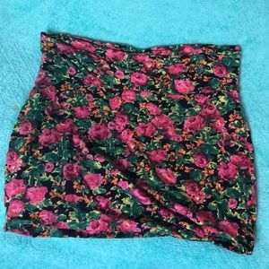 Floral Bodycon Skirt Sz 1x